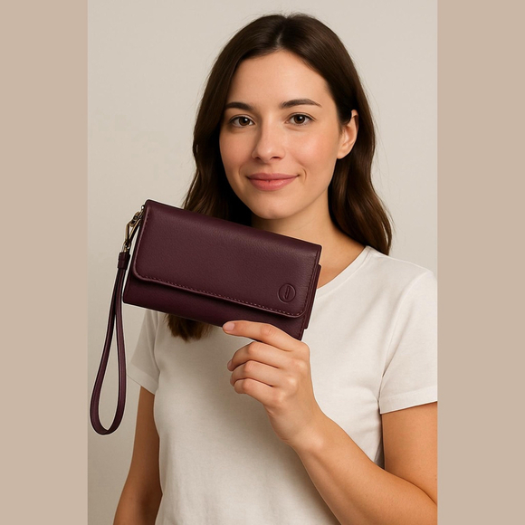 Body Glove Handbags - Body Glove Burgundy Wristlet Clutch